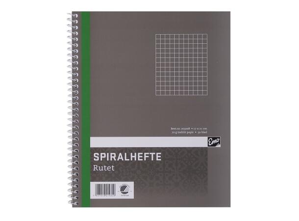 Spiralhefte Kvart Rutet 50 Bl Miljømerket 
